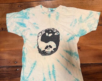 Camiseta vintage rara de los años 80 con el Yin y el Yang de GRATEFUL DEAD, con estampado de mandala hippie psicodélico - Shakedown Street - Talla grande