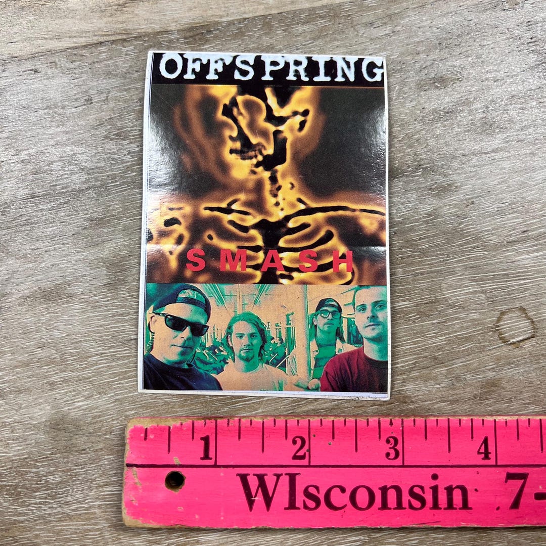 Vintage 90s the Offspring Smash Sticker – Band Promo - Etsy