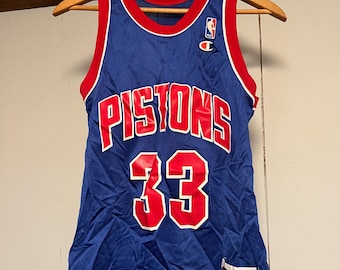 Vintage 90s Champion Jersey Indiana Pacers NBA Pinstripe #4 Travis