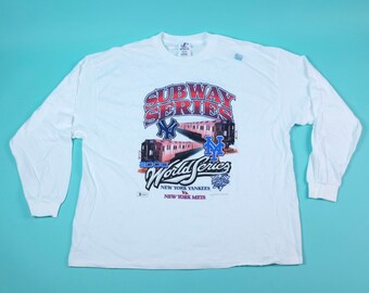 Gloednieuw Vintage 2000 Subway Series Yankees Mets MLB T-shirt met lange mouw - Mens XL Large