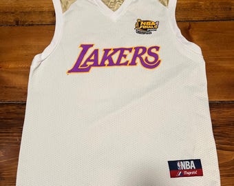 Maglia vintage dei Los Angeles Lakers SHAQ Shaquille O'Neal, campioni delle finali NBA del 2001 - Majestic - Taglia Large da uomo