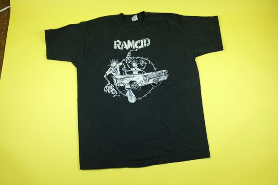 Genuine vintage 90s RANCID punk band tee - Size XL - image 4
