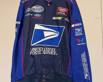 Vintage 1990s Jeff Gordon 100% Leather Nascar Racing Jacket