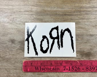 Vintage 90s KORN Band Sticker - Nu Metal Band Promo Sticker