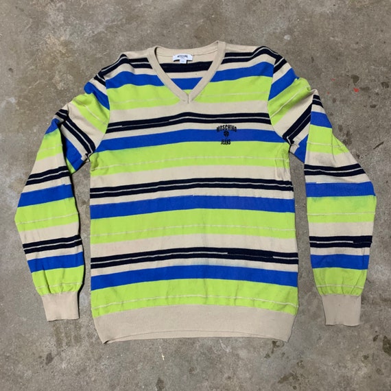 Vintage MOSCHINO JEANS striped sweater - image 1