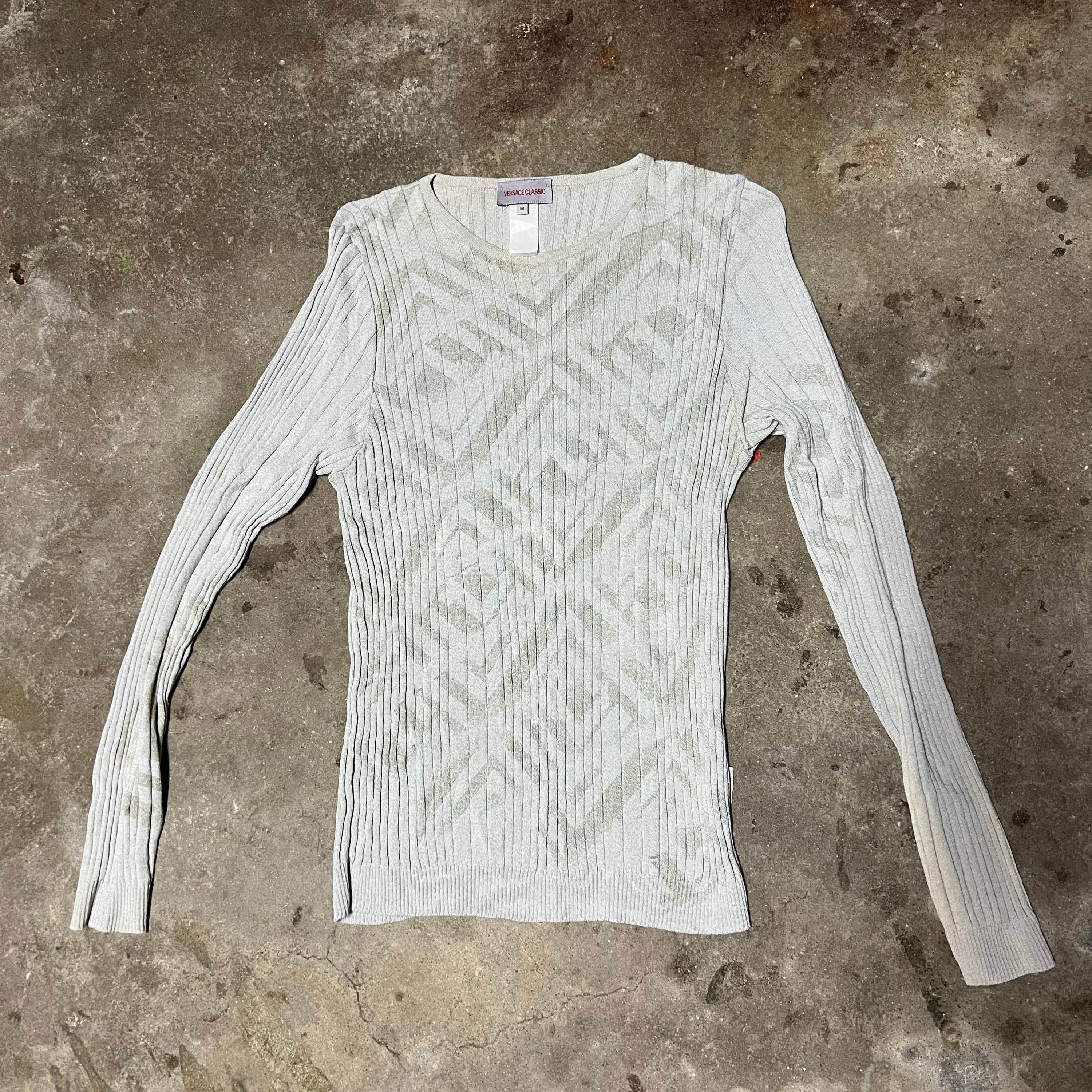 versace grey sweater