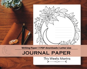 Note Paper, Witchy Aesthetic, Mantra Weekly Journal.