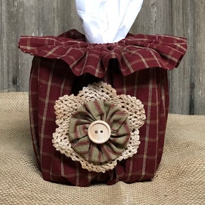 Homespun Tissue Box Cover
