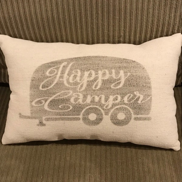 Small Happy Camper Grainsack  Pillow