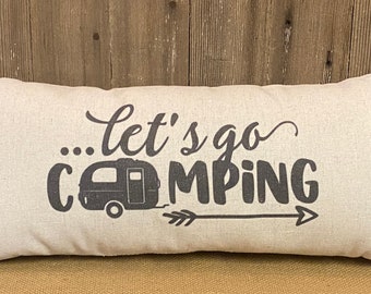 Let's Go Camping Long Grainsack Pillow