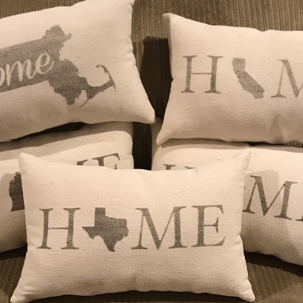 State Pillow Etsy