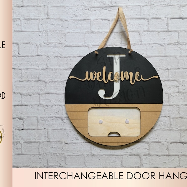 Welcome Door Hanger Interchangeable SVG