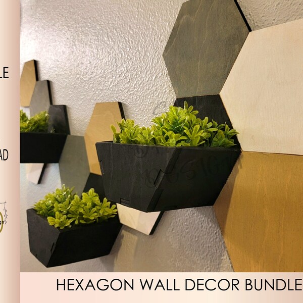 Hexagon Wall Planter Etsy