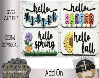 Add On Interchangeable Seasonal Door Hanger SVG