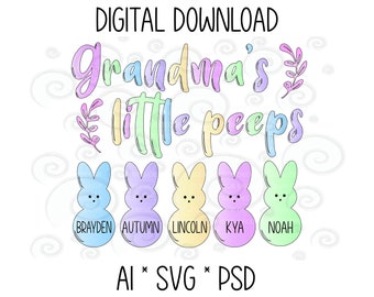 Arquivo de Sublimação de Peeps da Vovó - Arquivo de Sublimação de Peeps da Vovó - Peeps SVG - Peep SVG