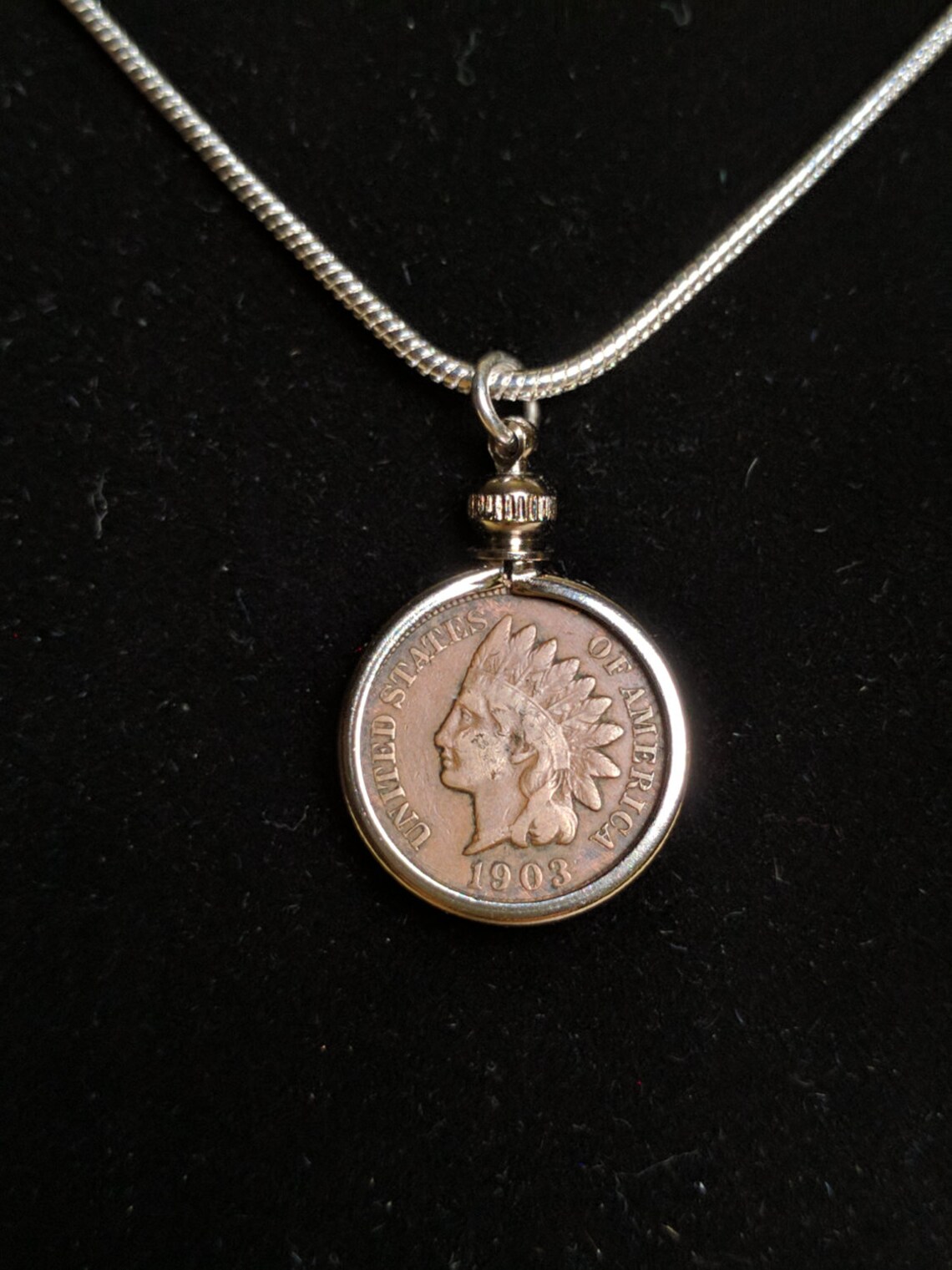 Indian Head Penny Coin Necklace Etsy