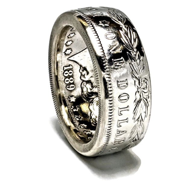 Coin Ring for Men – Morgan Silver Dollar Coin Ring Makes a Unique Ring for Him and a Beautiful Coin Jewelry Piece in 3 Styles