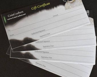 CoinCrafters.net Gift Certificate - You Choose Amount - Great For Gifts!