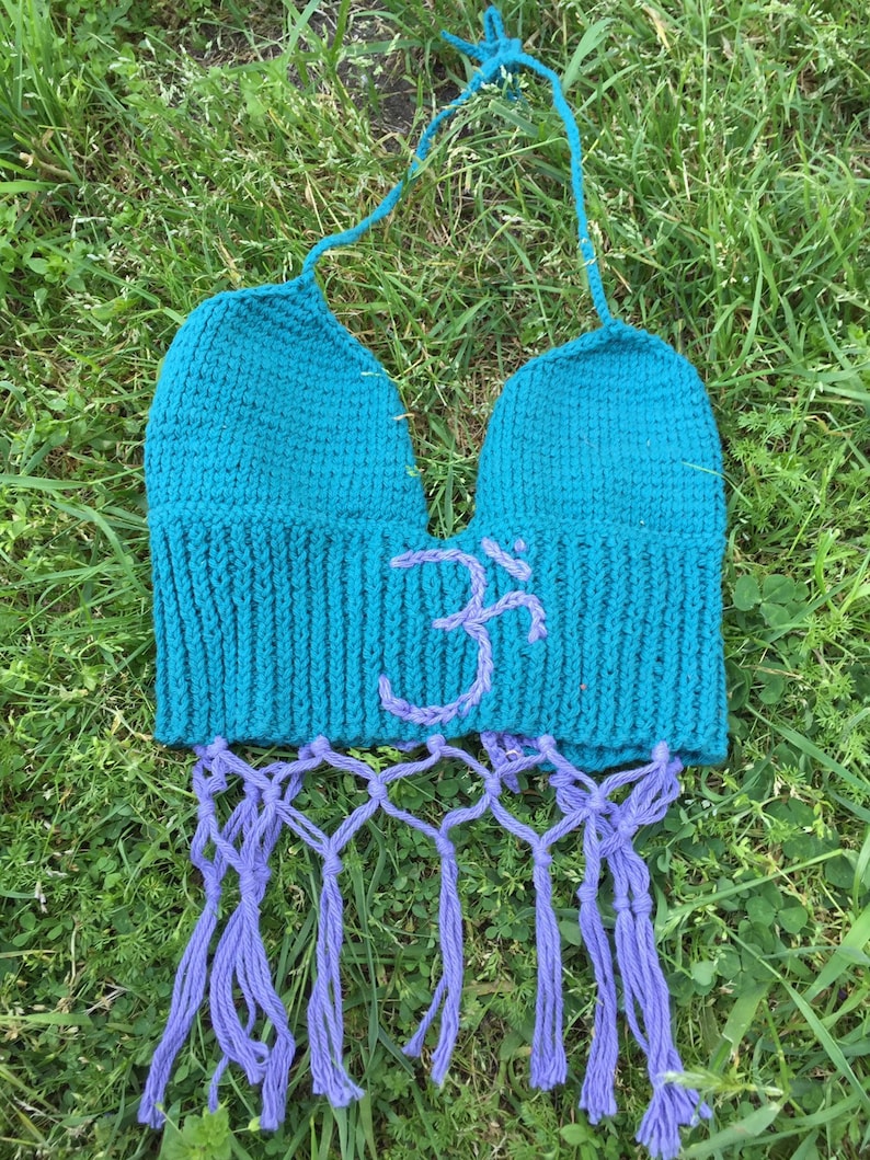 Om Bralette bralette knit bralette crochet bralette yoga bralette yoga clothing yoga top yoga crop top Seed Sound