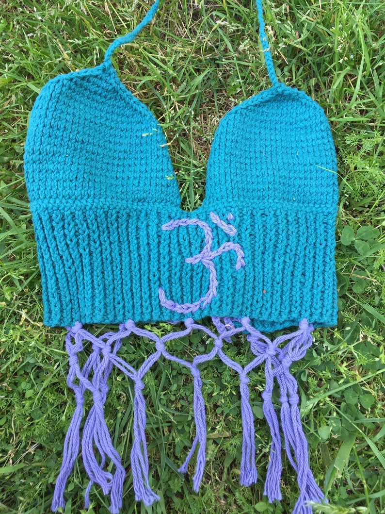 Om Bralette bralette knit bralette crochet bralette yoga bralette yoga clothing yoga top yoga crop top Seed Sound