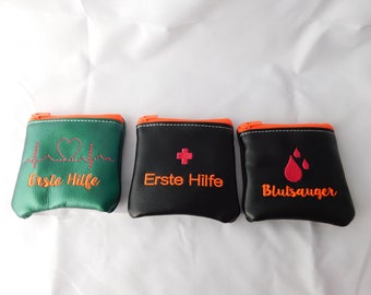 embroidered bag first aid approx. 9 x 9 cm - free shipping!