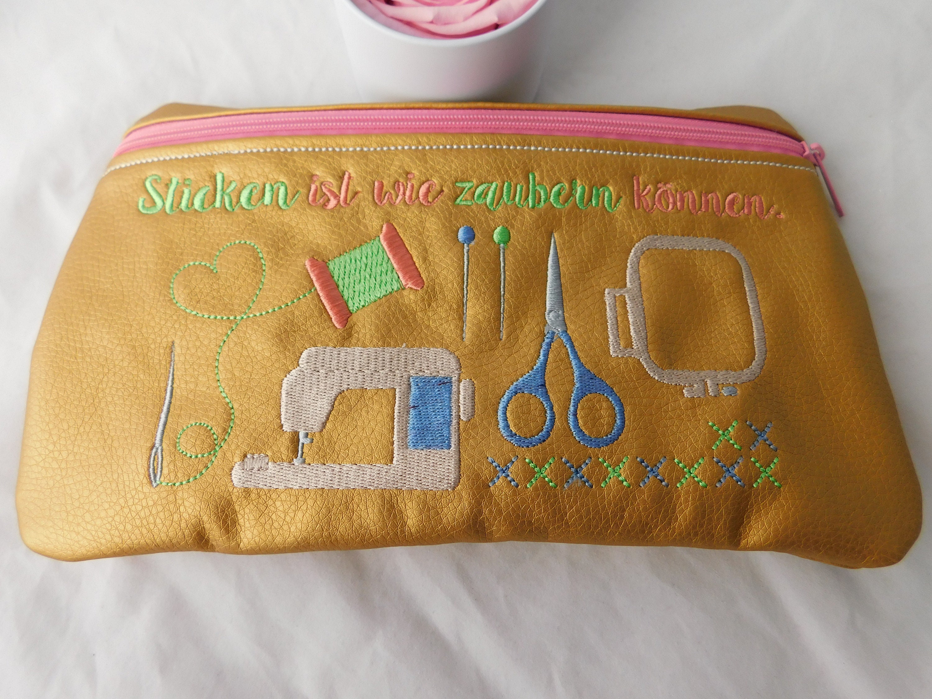 Embroidered makeup bag embroidery is like magic can be about Etsy