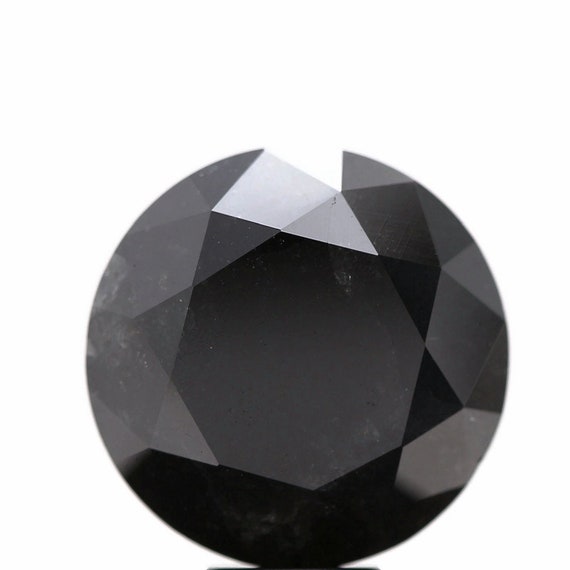 Diamante Negro 3 quilates Raro Elegante Suelto Natural Certificado GIA  Corte Ovalado Joya Enorme