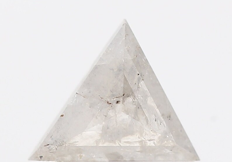 0.50 Carat Salt and Pepper Diamond ! Natural Triangle Gray Rose Cut Diamond ! Engagement Ring ! Gift For shops Her ! Diamond Ring