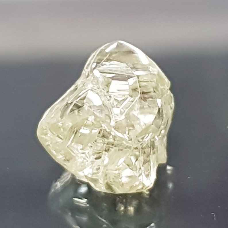 Raw diamond 3.80 Carat Natural Yellow Rough Crystal Uncut | Etsy