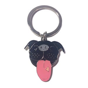Black Pitbull Keychain