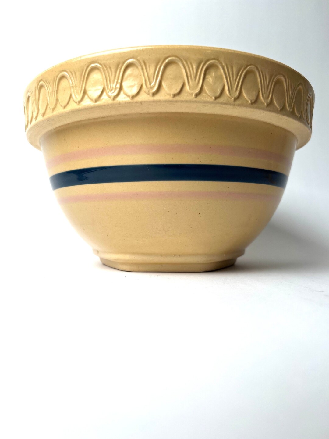 Vintage Over and Back Yellow Ware Mixing Bowl Etsy