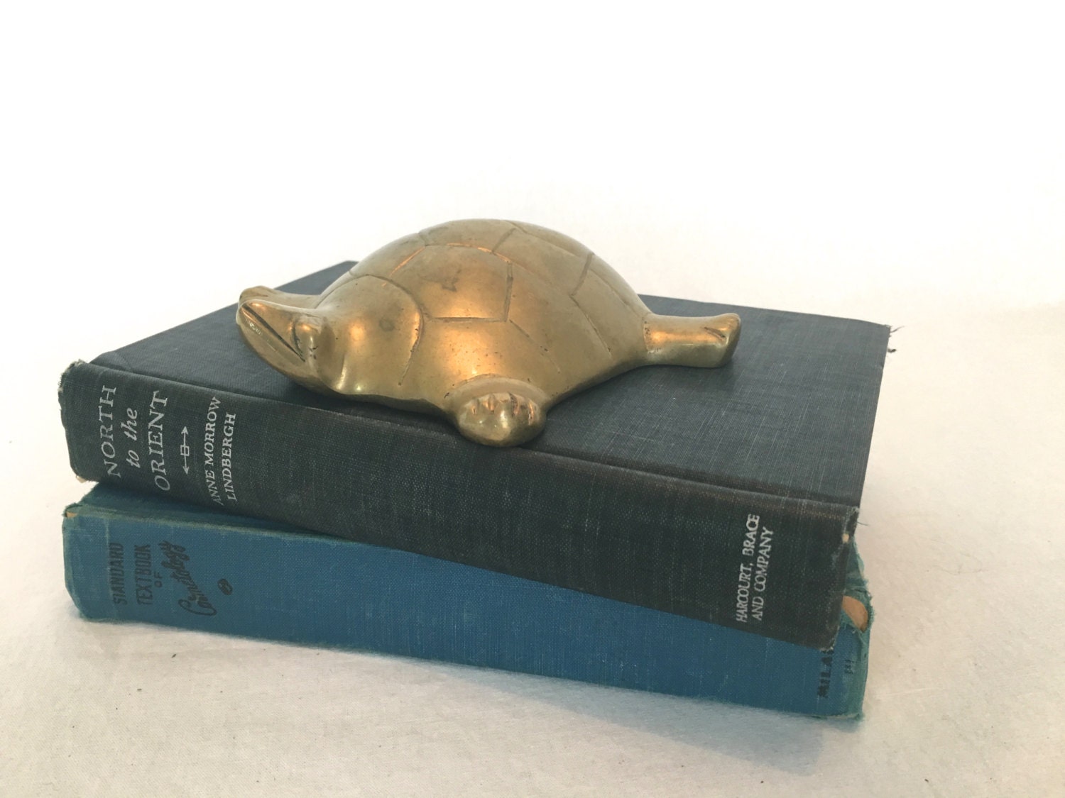 Vintage Brass Turtle Paperweight Brass Turtle Figurine Brass Etsy
