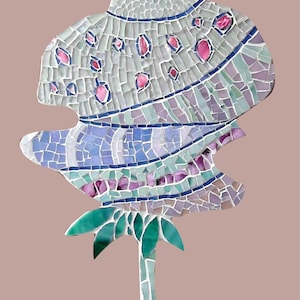Mosaic flower for wall decor