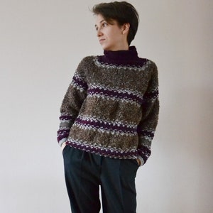 Handknit Nordic Wool Cardigan: Scandi Style Sweater