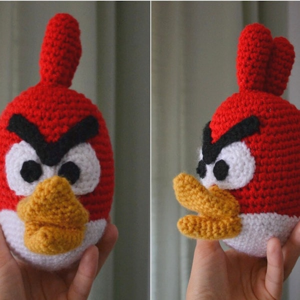 Jouets en peluche oiseaux en colère, jouets à tricoter amigurumi, cadeau pour les enfants