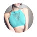 Blue crop top/Crochet crop top/Blue top/Cotton Bralette/Boho crop top/Crochet bikini top/Beach Summer Crop Top/Crochet top