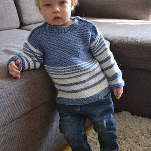 Knit blue baby sweater/knit sweater for boy&#39;s/knitted cardigan/boy&#39;s jumper/baby sweater/baby wool sweater/blue baby jumper