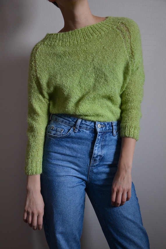 Pull Oversize Pull Mohair Vert Pull Vert En Mohair/Pull Vert/Pull