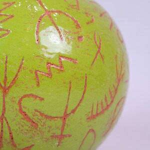 Round vase by Lene Regius in Green color from the 1990 image 7