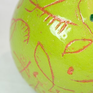 Round vase by Lene Regius in Green color from the 1990 image 5