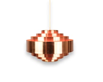 Copper Ceiling Lamp: Mid-Century Modern Danish Design by Jo Hammerborg
