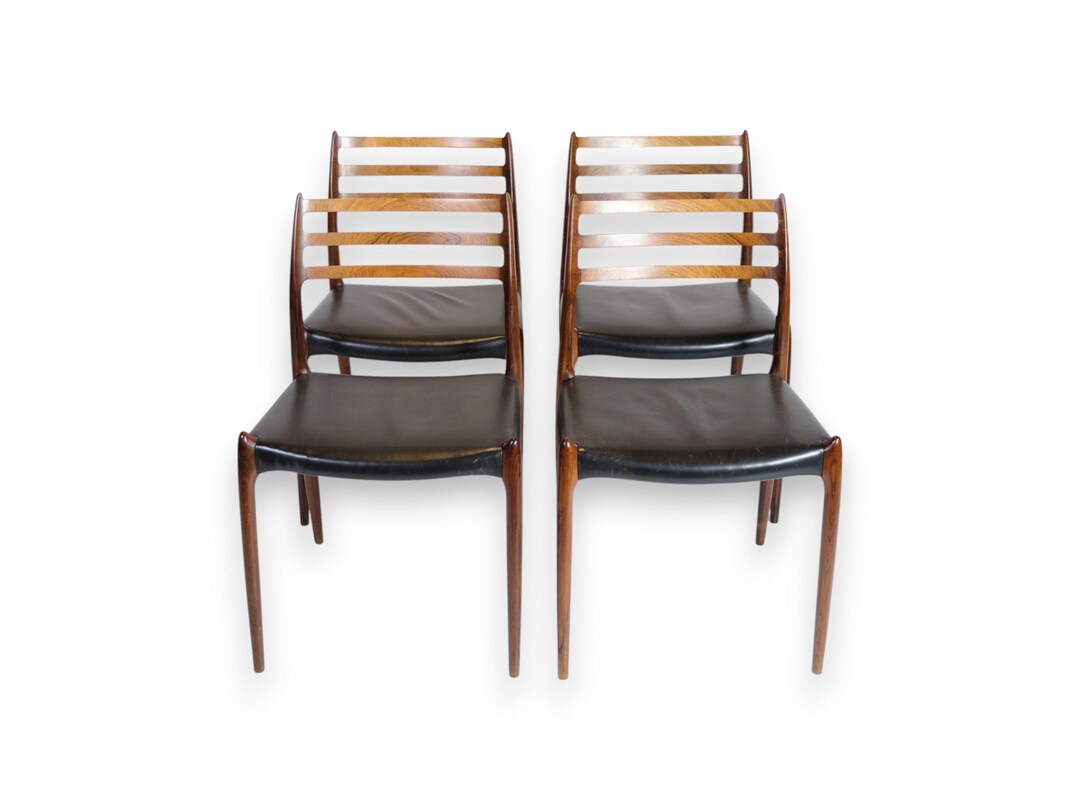 Rosewood Dining Chairs - Model 78 N O M ller, J L M llers - 1950s - Set of Four