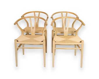 Set of four Wishbone chairs Model CH24 designed by Hans J. Wegner - 1950
