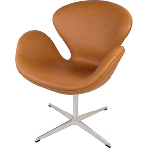 Silla Swan modelo 3320 con columna alta de Arne Jacobsen y Fritz Hansen
