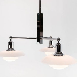 PH 2/1 Stem Fitting of chrome designed by Poul Henningsen and manufactured by Louis Poulsen