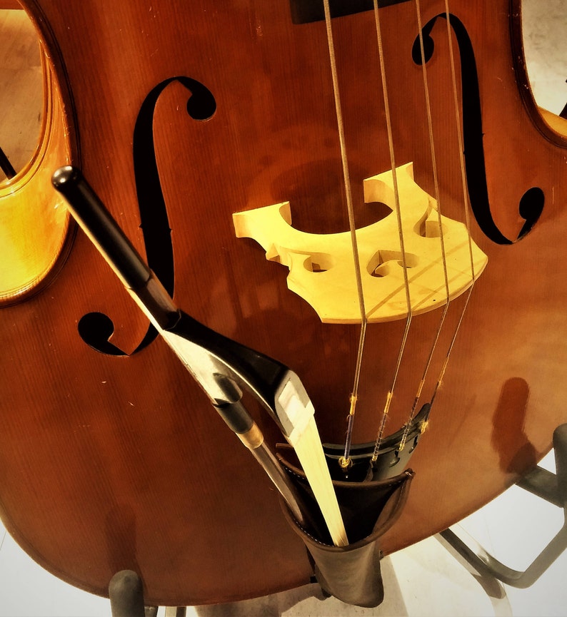 Brown Leather Contrabass Bow Quiver Upright Bass Double Etsy