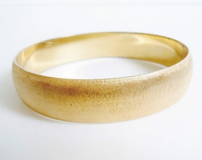 Gold Bracelet Bangle Brushed Gold Bracelet Vintage Etsy