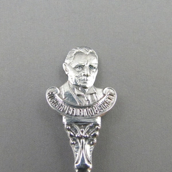 Richard Bedford BENNETT  11th Prime Minister of CANADA  VINTAGE Silverplated Collectible Souvenir Spoon