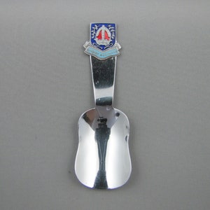 Bishop Auckland COUNTY DURHAM England  UK Tea Caddy Scoop  Souvenir Spoons Vintage Collectible Souvenir Spoon