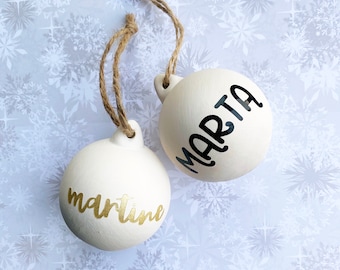 Personalised Christmas Bauble, Personalised Bauble, Christmas Ornament, Christmas Gift, Ceramic Bauble, Christmas Stocking, Name Bauble